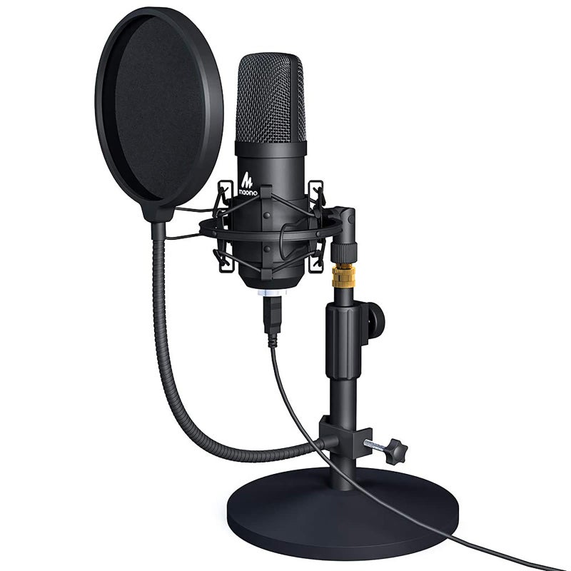 MAONO USB Microphone Kit 192KHZ/24BIT AU-A04T PC Condenser Podcast Streaming Cardioid Mic Plug & Play for Computer, YouTube, Gaming Recording - Image 1